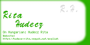 rita hudecz business card